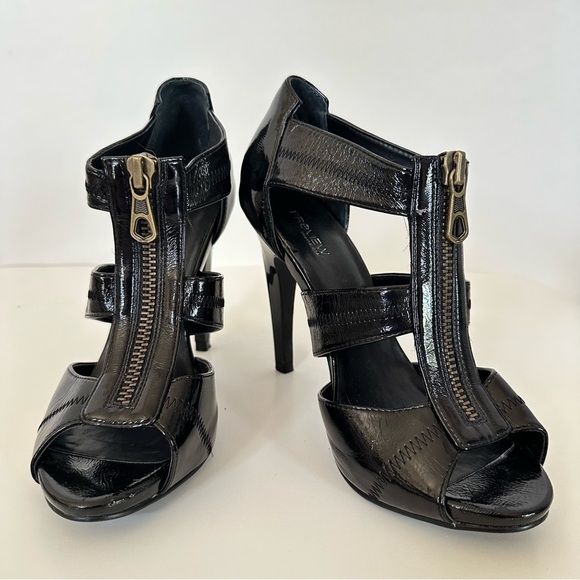 Preview International Shoes - Women’s Preview International Zipper Patent Leather Strappy Heel Size 7